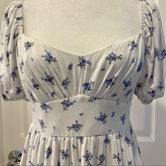 Forever 21 Empire Floral Empire Waist Mini Dress Size M - Picture 4 of 9